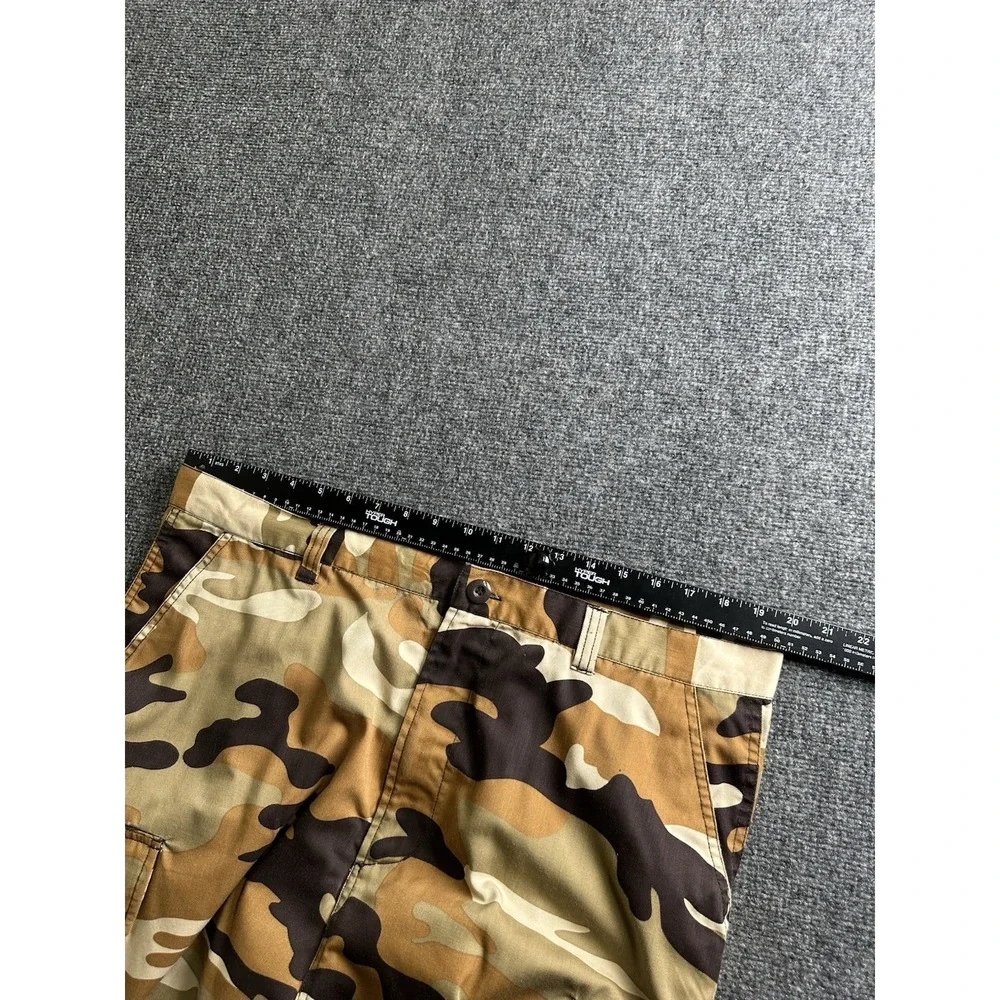 Mens Southpole Camo Cargo Pants Baggy Military Style Brown, Size 40